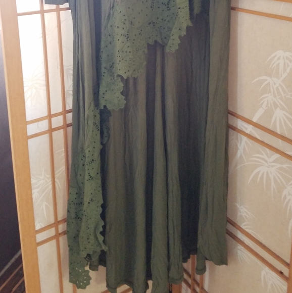 Free people olive asymmetrical tunic - Picture 3 of 3